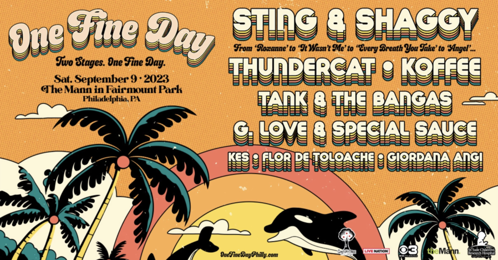 Sting and Shaggy Co-headline One Fine Day Festival at The Mann in Fairmount Park in Philly Sat September 9